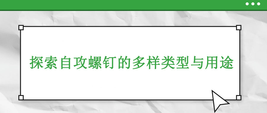 探索自攻螺钉的多样类型与用途